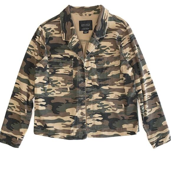 Sanctuary Camo 2-Pocket Shacket Jacket Size Small - Picture 1 of 12